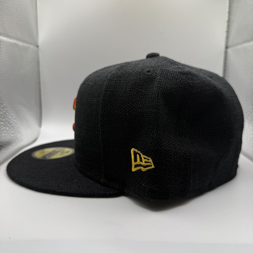 New Era 59Fifty‎ Chicago Cubs Black Hemp Fitted Hat Size 7 1/2 - Picture 2 of 5